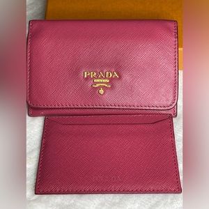 PRADA short cardcase pink